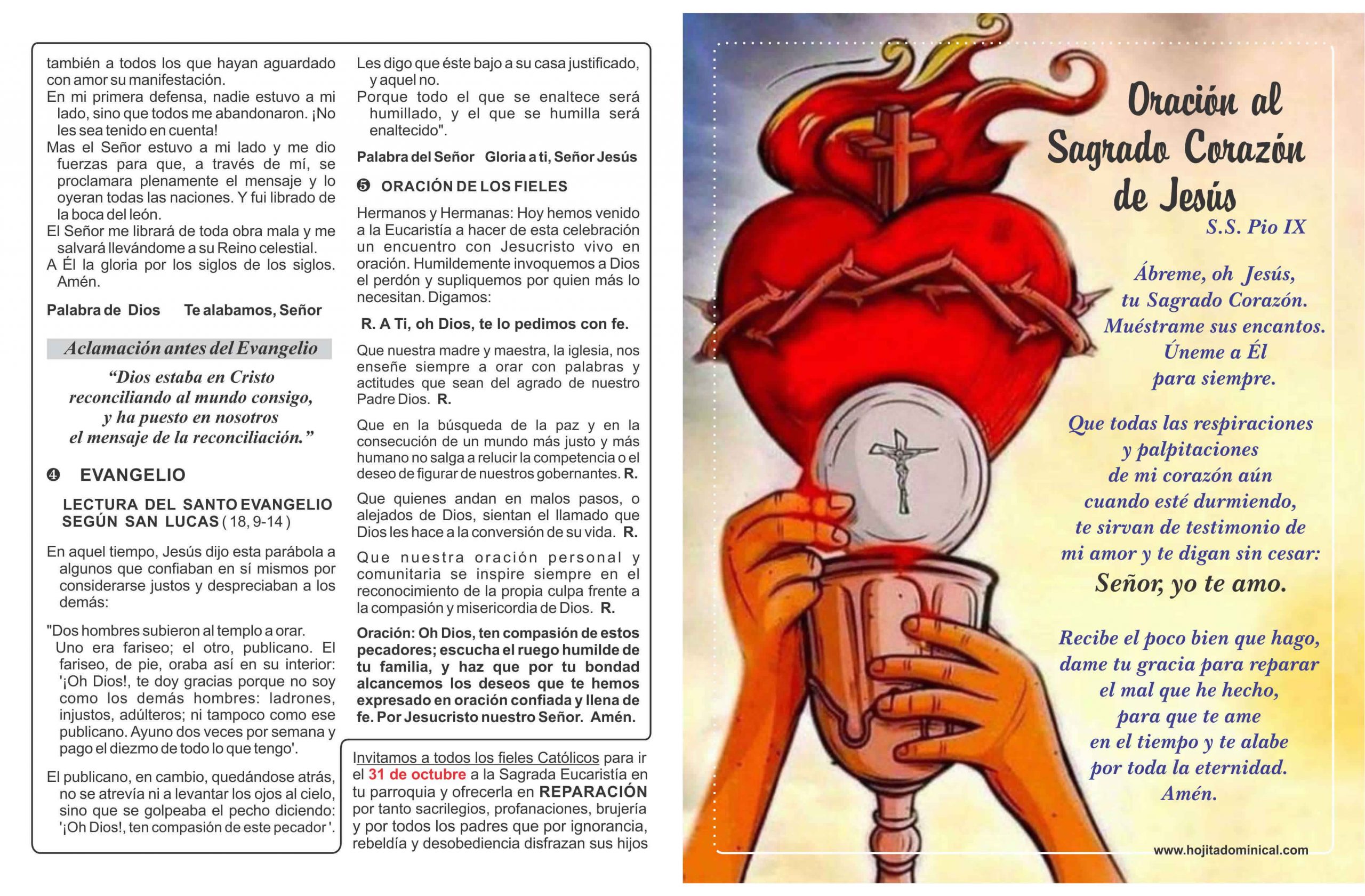 23 de octubre de 2022 – HOJITA DOMINICAL