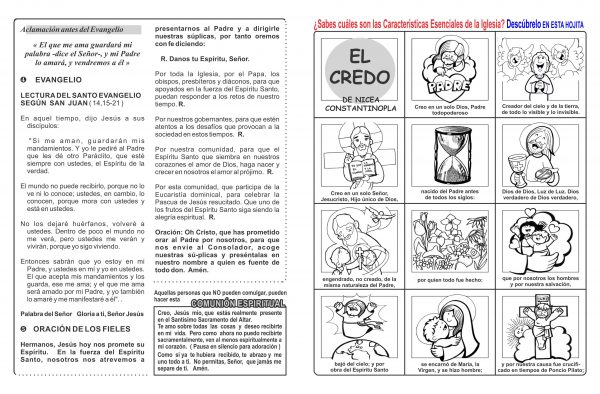 14 DE MAYO DE 2023 – HOJITA DOMINICAL